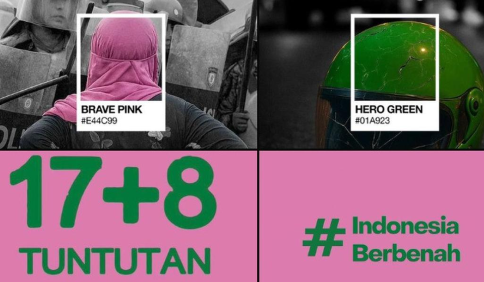 Arti warna pink brave dan green forest yg dipakai netizen
