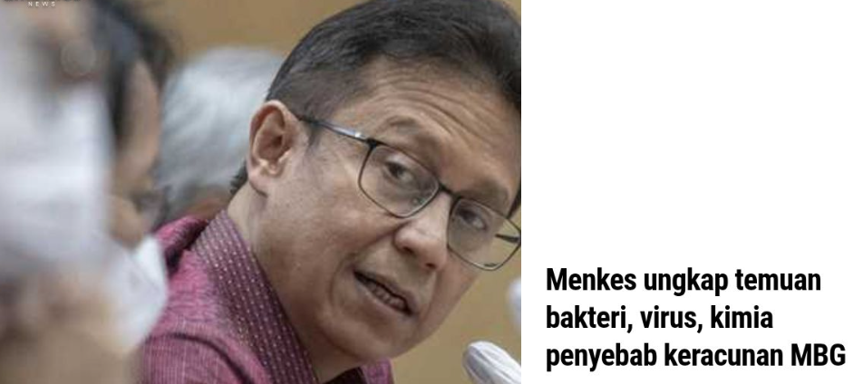 Menkes Ungkap Sebab Keracunan MBG: E Coli hingga Virus Hepatitis A